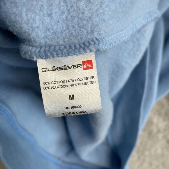 NWOT Quiksilver Men's Size M Blue Crewneck Sweatshirt Cotton/Polyester - Picture 5 of 7